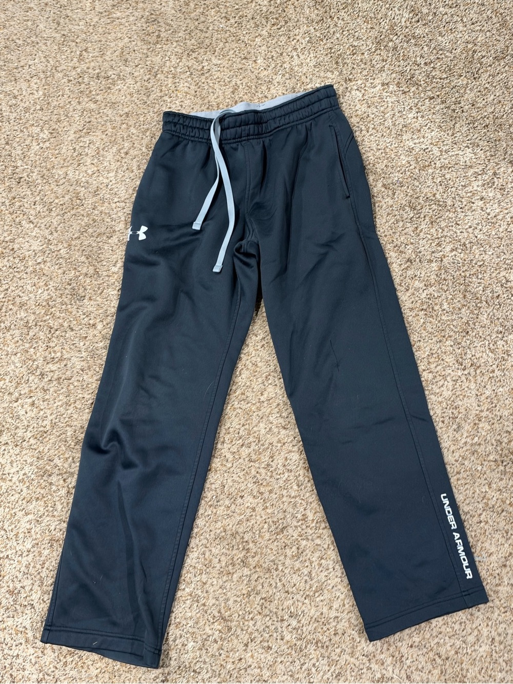 Under Armour Black Men's Performance Joggers with Gray Drawstring
